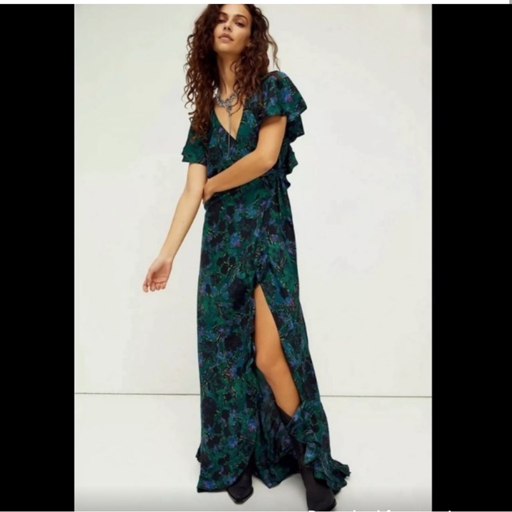 Free People Josephine Silk Maxi Dress